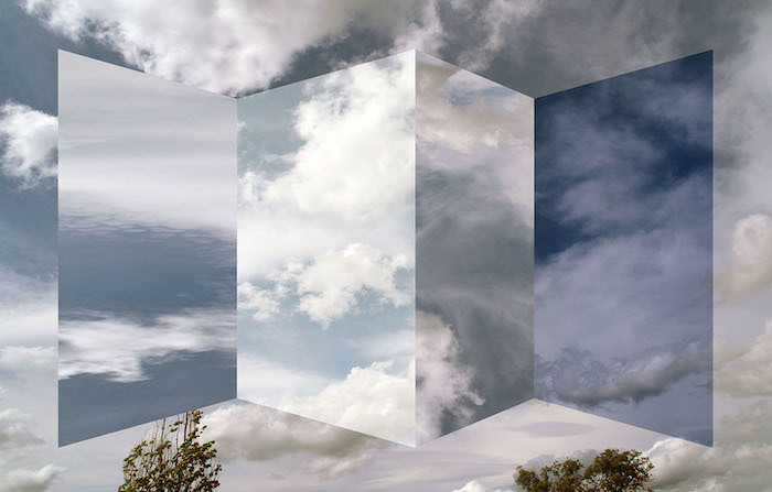 Abstract artwork: Polyptych of clouds by Antonio Rojas