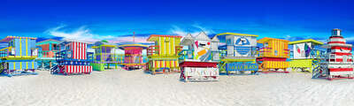 architecture photography:  Miami Lifeguard Towers by Andrew Soria