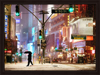 architecture photography:  Times Square Snow Show by Christophe Jacrot