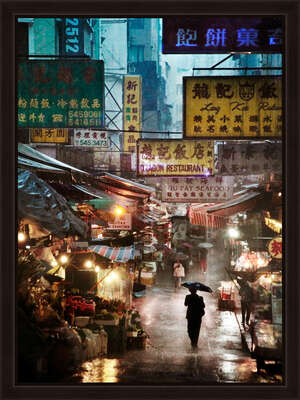 conceptual photography:  Market in the Rain by Christophe Jacrot