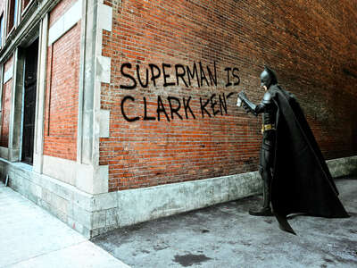 conceptual photography:  Clark Kent Graffiti by Daniel Picard