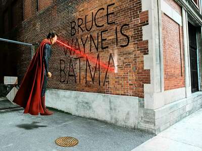 conceptual photography:  Bruce Wayne Graffiti by Daniel Picard