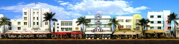 architecture photography:  Miami Beach, Ocean Drive #2 by Larry Yust